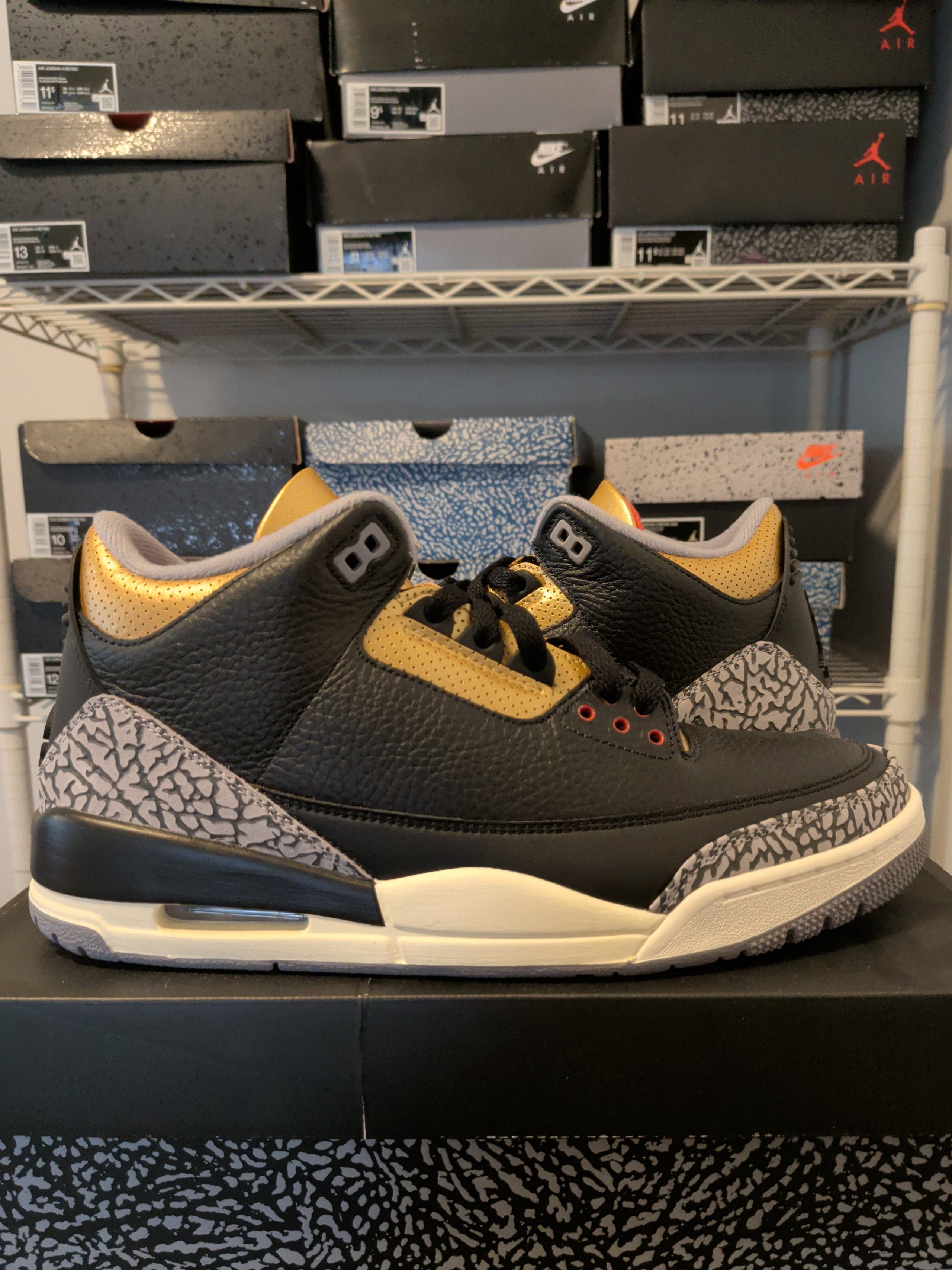 Jordan 3 - Black Cement Gold - Brand New