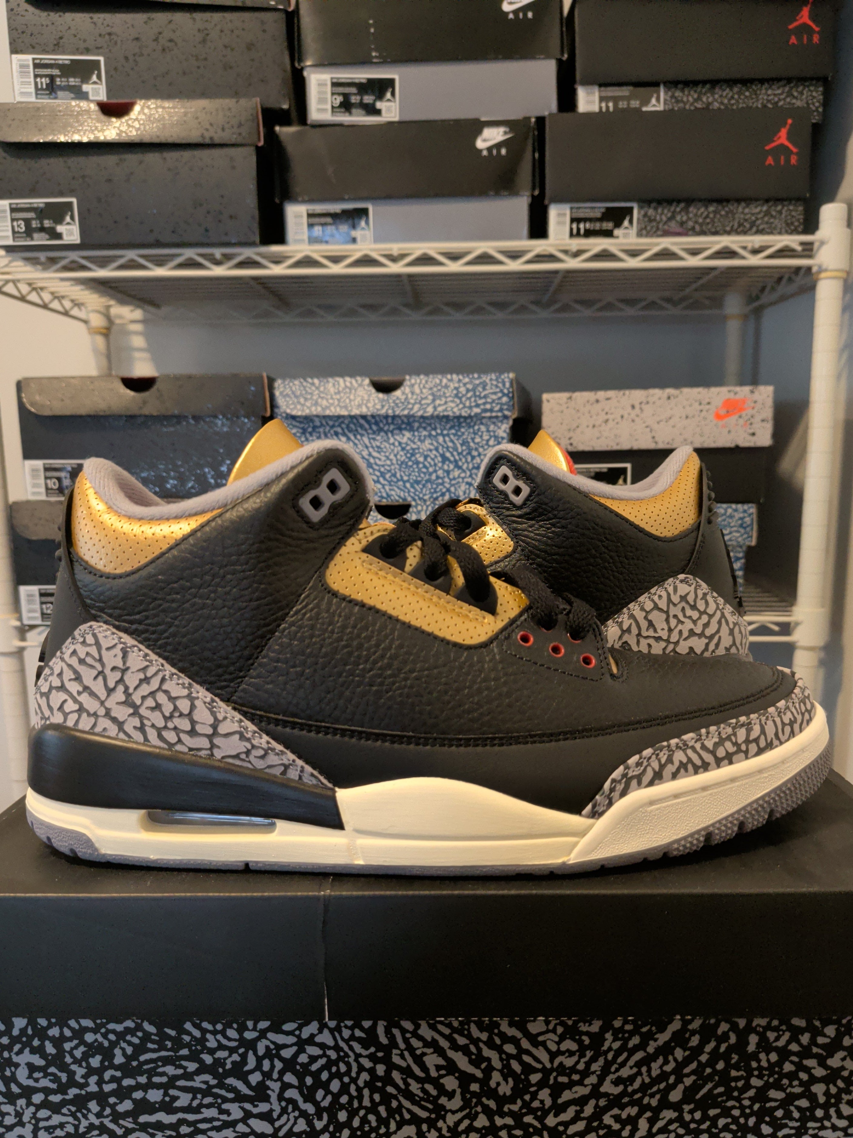 Jordan 3 - Black Cement Gold - Brand New
